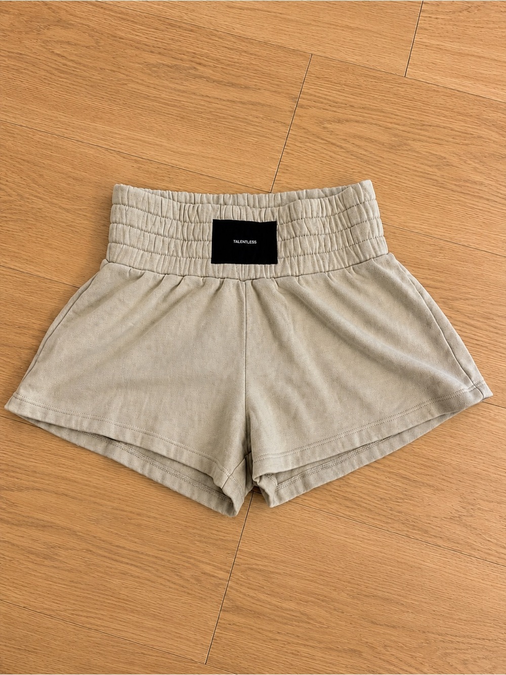 TALENTLESS Cream High-Waist Lounge Shorts